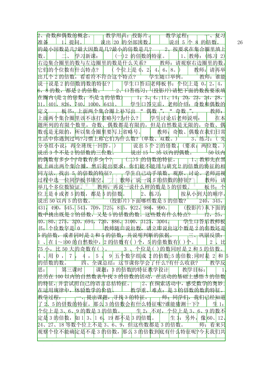 五年级数学下册因数与倍数教案.docx_第2页