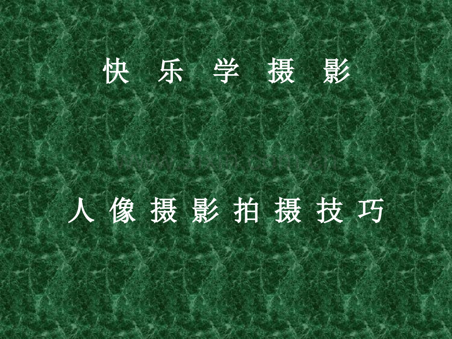 人像摄影拍摄技巧一.pptx_第1页