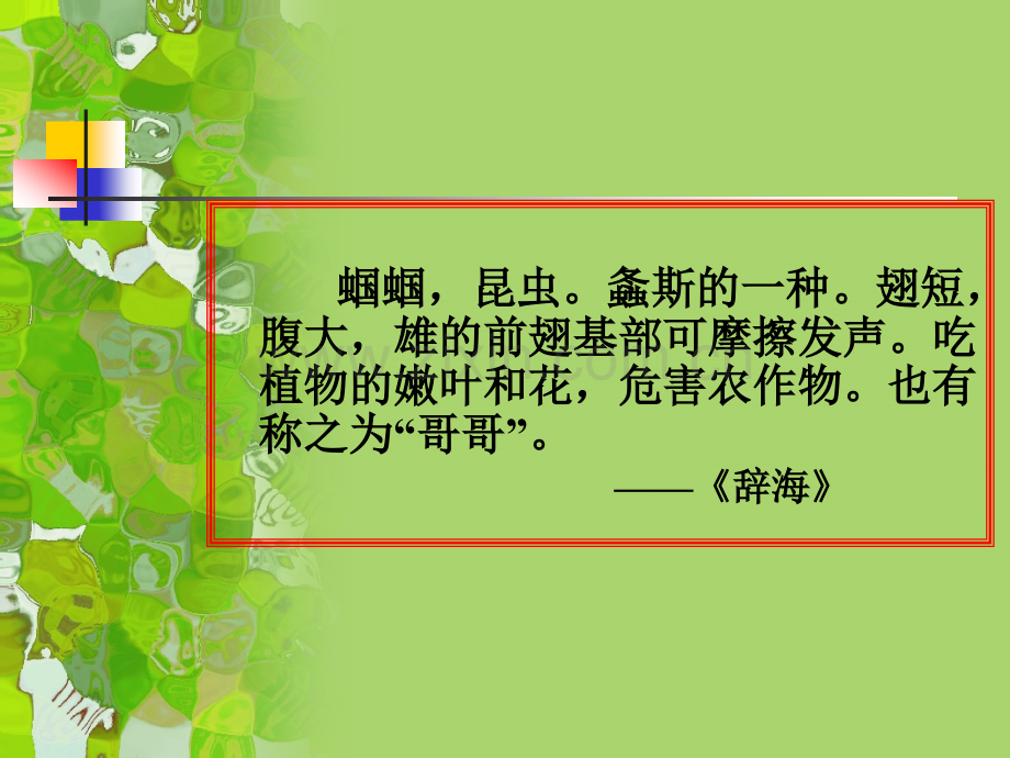人教版初中语文绿色蝈蝈.pptx_第2页