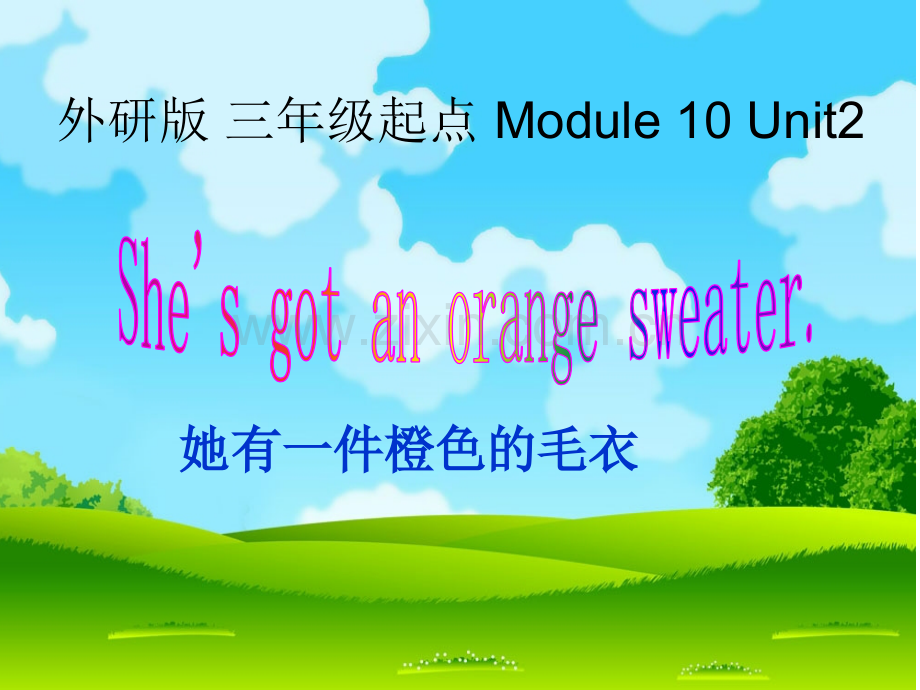M10U2She'sgotanorangesweater上课.pptx_第1页