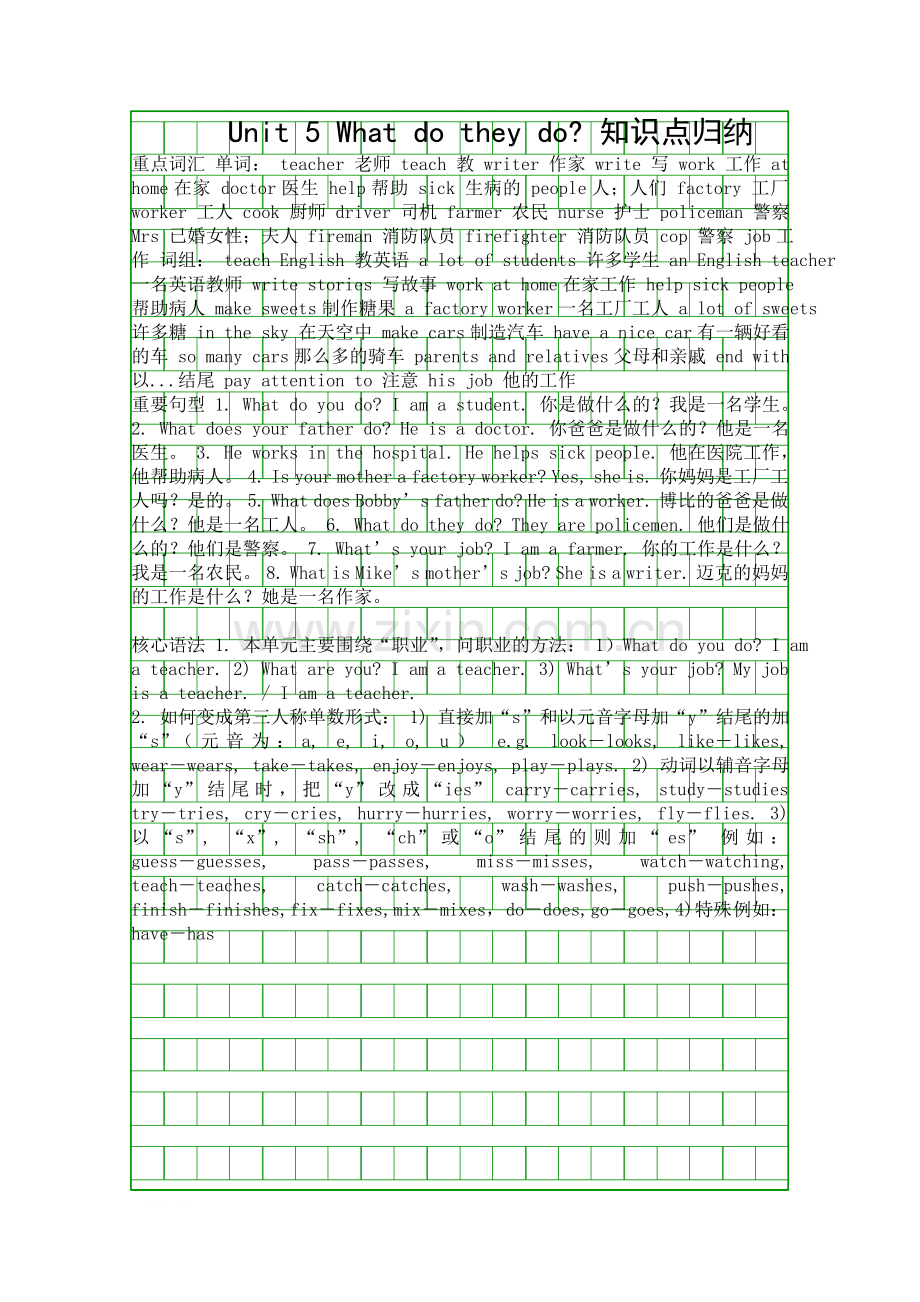 五年级英语5A-Unit-5-What-do-they-do知识点归纳.docx_第1页
