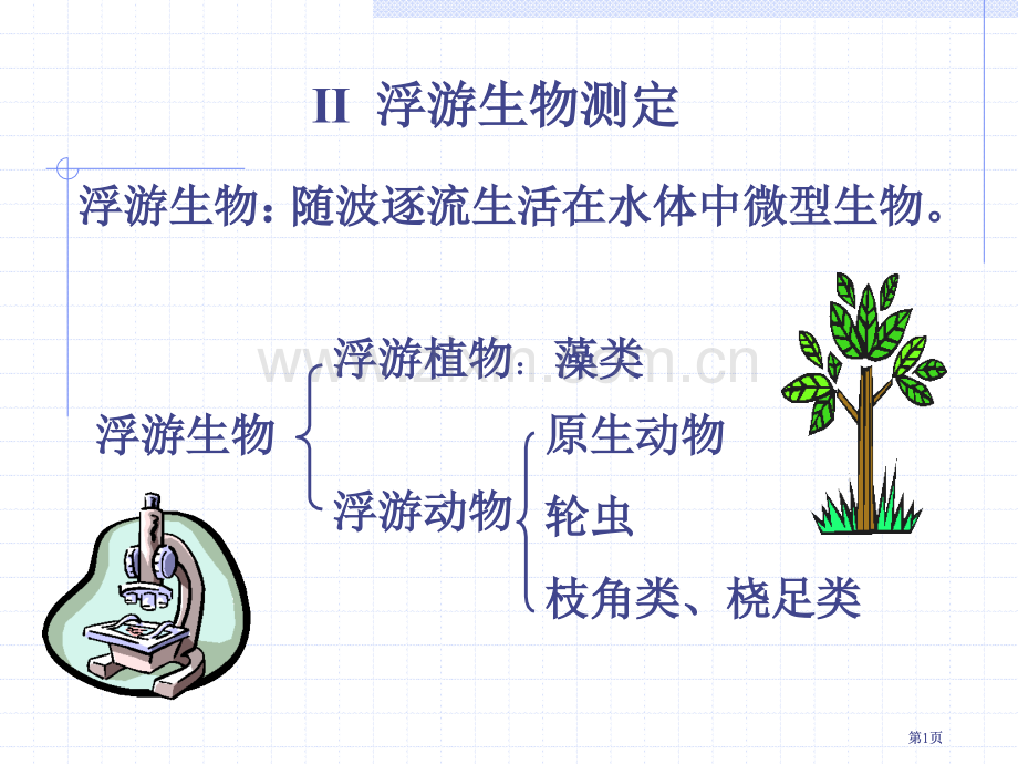 浮游生物的测定公开课一等奖优质课大赛微课获奖课件.pptx_第1页