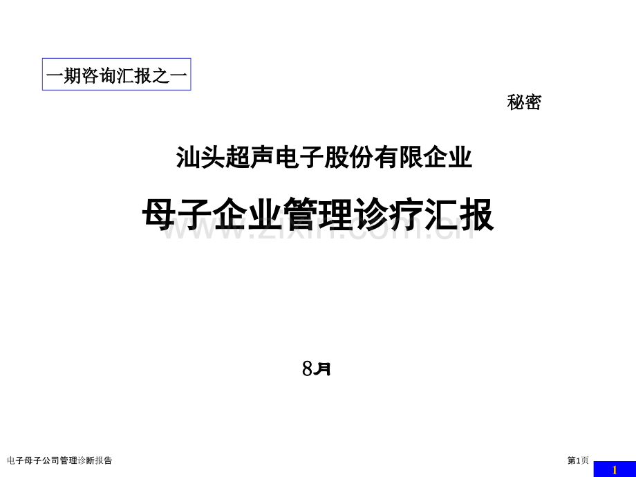 电子母子公司管理诊断报告.pptx_第1页