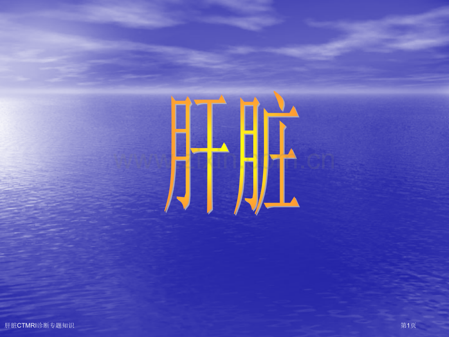 肝脏CTMRI诊断专题知识.pptx_第1页