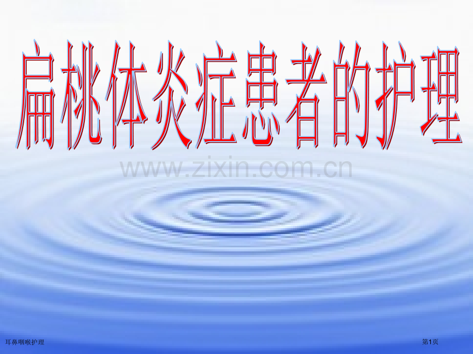 耳鼻咽喉护理专家讲座.pptx_第1页
