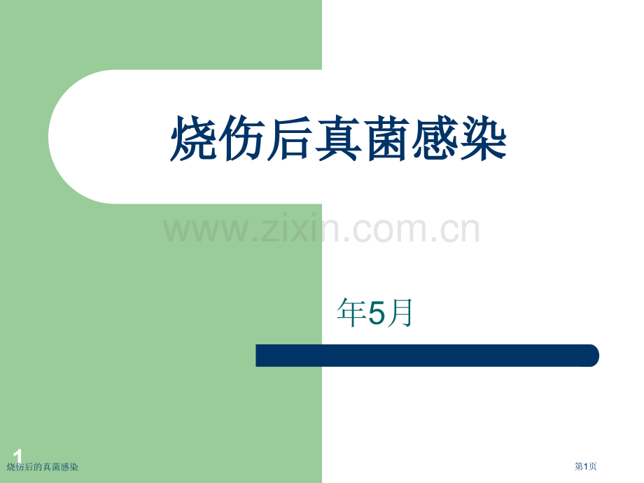 烧伤后的真菌感染专家讲座.pptx_第1页