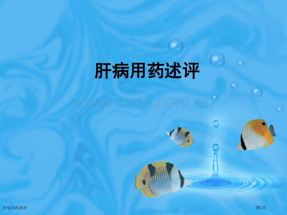 肝病用药述评专家讲座.pptx_第1页