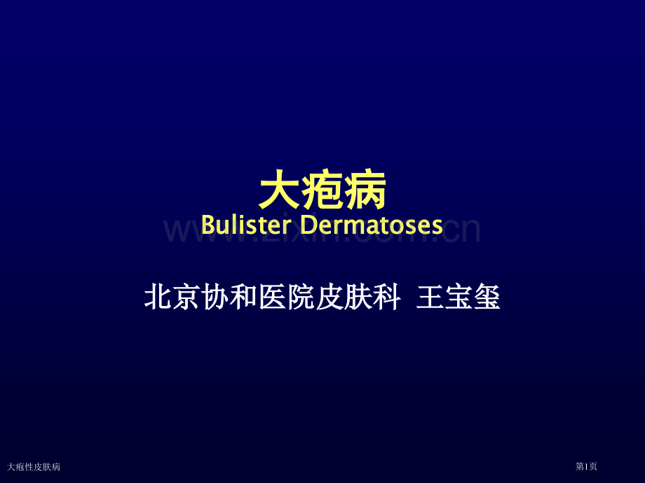 大疱性皮肤病专家讲座.pptx_第1页
