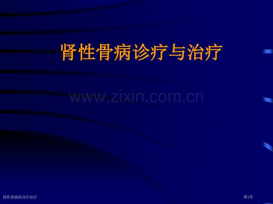 肾性骨病的诊疗治疗专家讲座.pptx_第1页