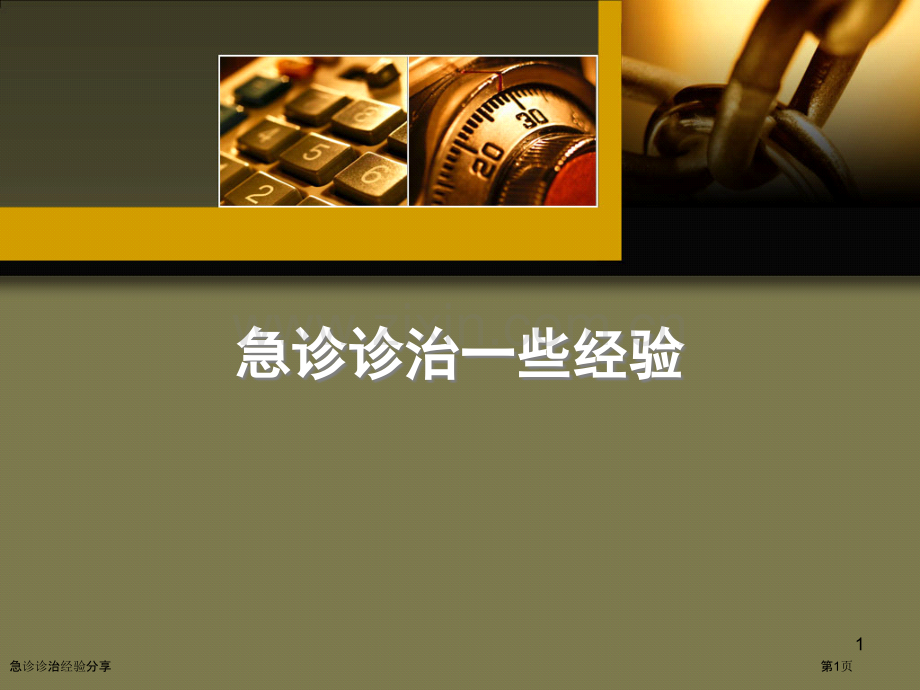 急诊诊治经验分享专家讲座.pptx_第1页
