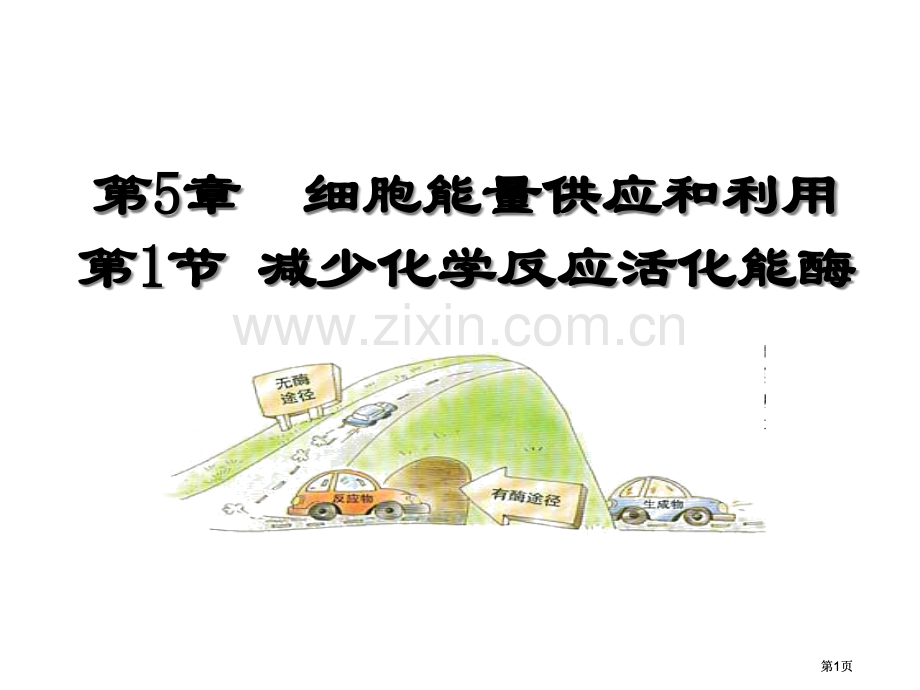 生物降低化学反应活化能的酶新人教版必修湖南师大公开课一等奖优质课大赛微课获奖课件.pptx_第1页