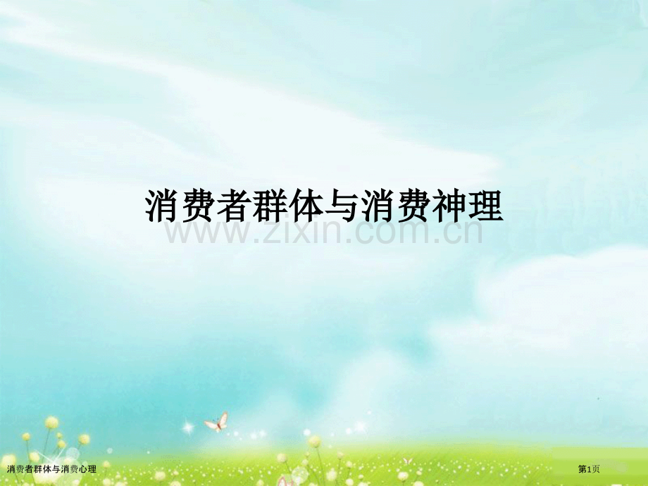 消费者群体与消费心理.pptx_第1页
