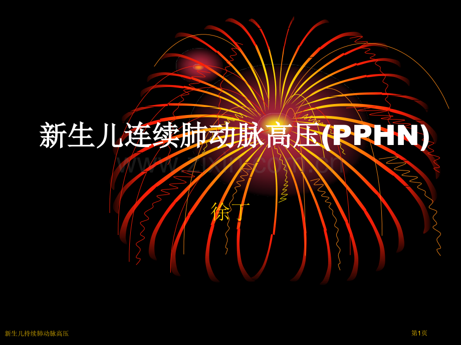 新生儿持续肺动脉高压专家讲座.pptx_第1页