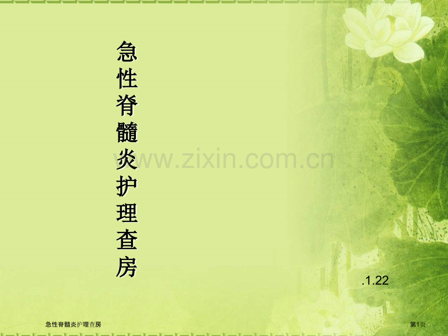 急性脊髓炎护理查房.pptx_第1页