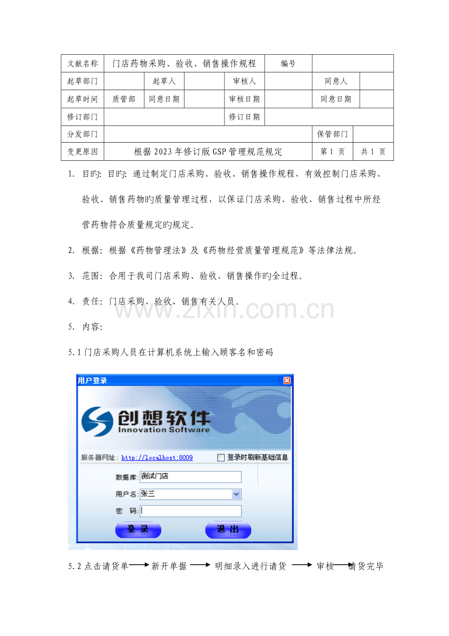 门店药品采购、验收、销售操作规程.doc_第1页