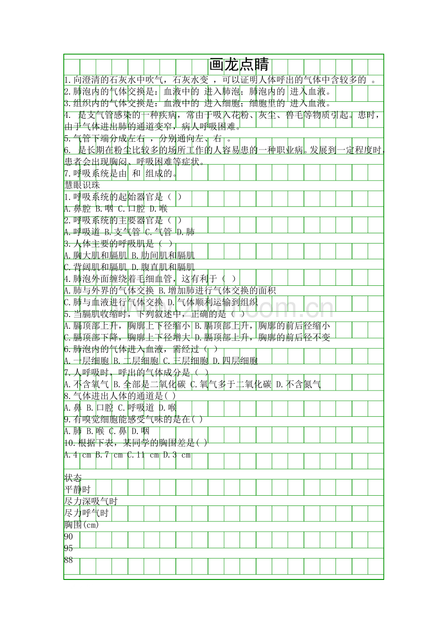 -人体的呼吸-综合评估.docx_第1页