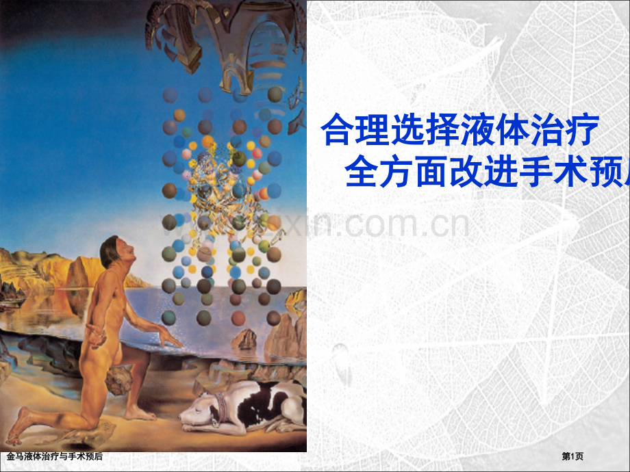 金马液体治疗与手术预后专家讲座.pptx_第1页