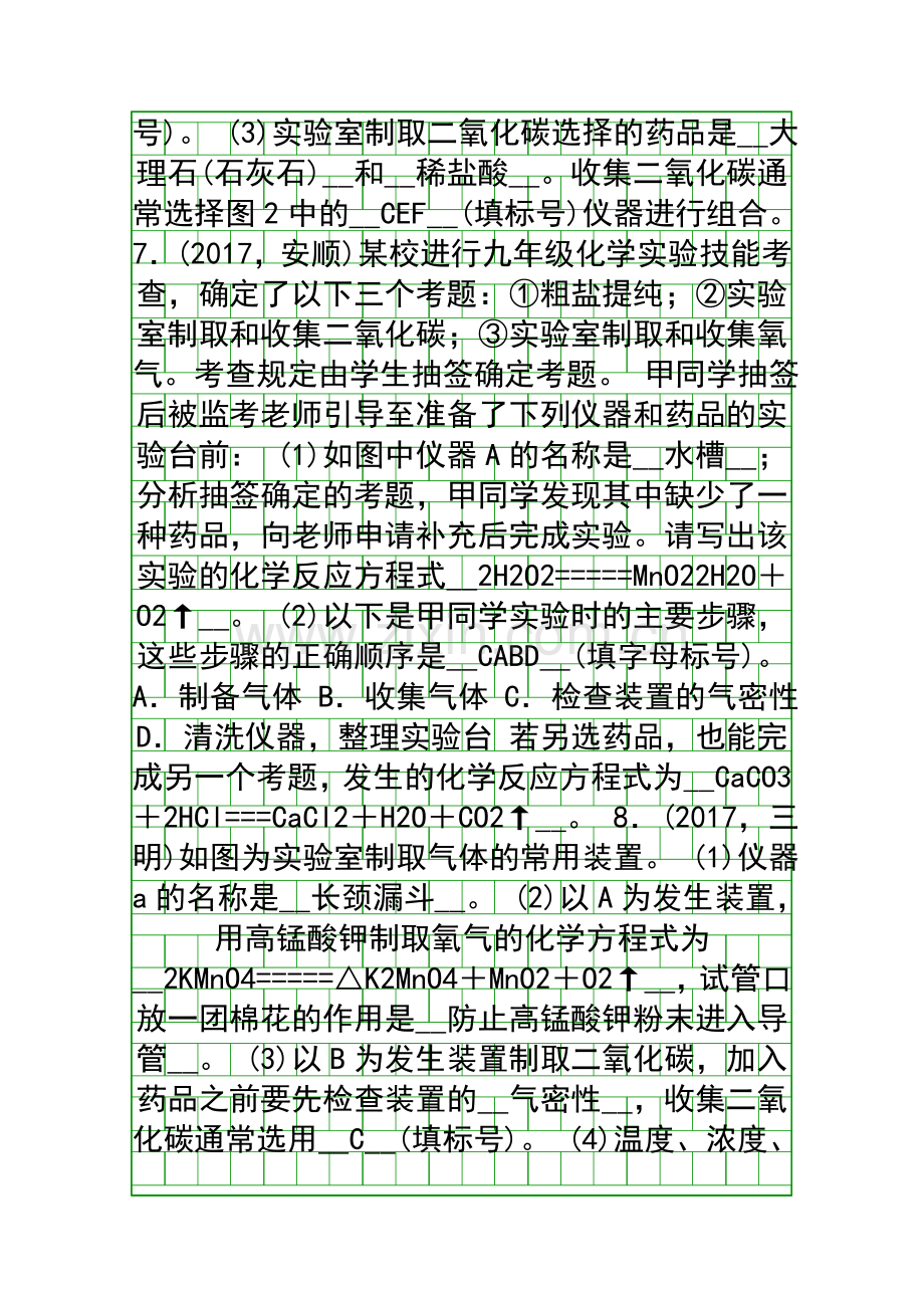 2018中考化学总复习重点题型突破篇练习共14套遵义版.docx_第2页