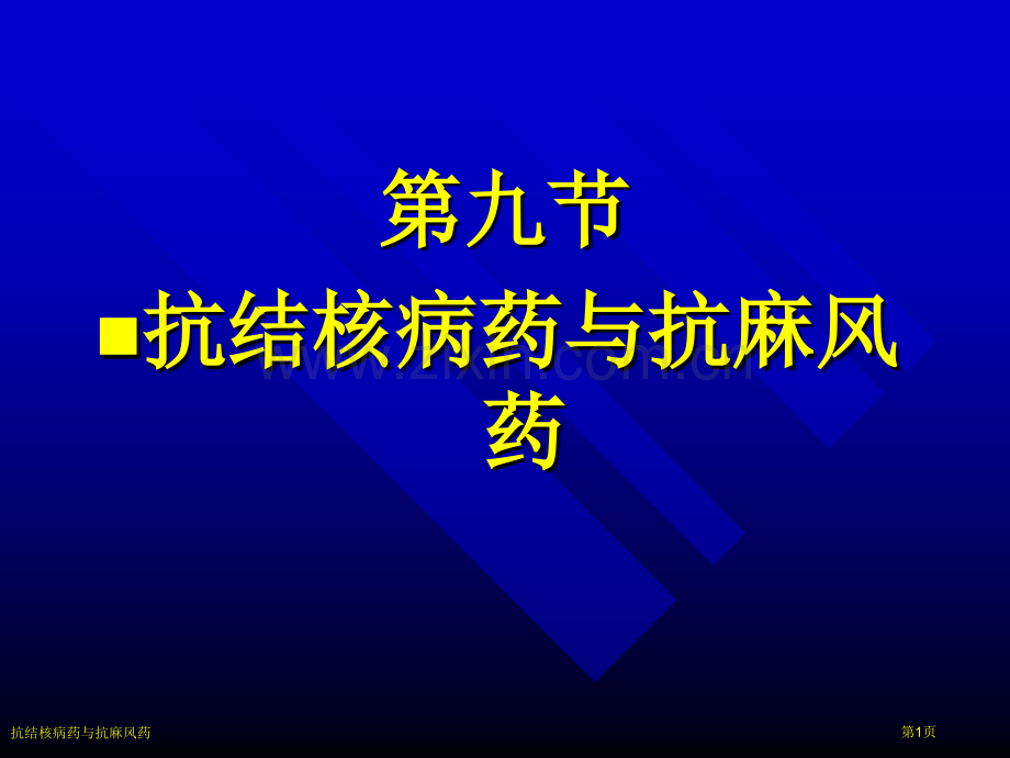 抗结核病药与抗麻风药专家讲座.pptx_第1页