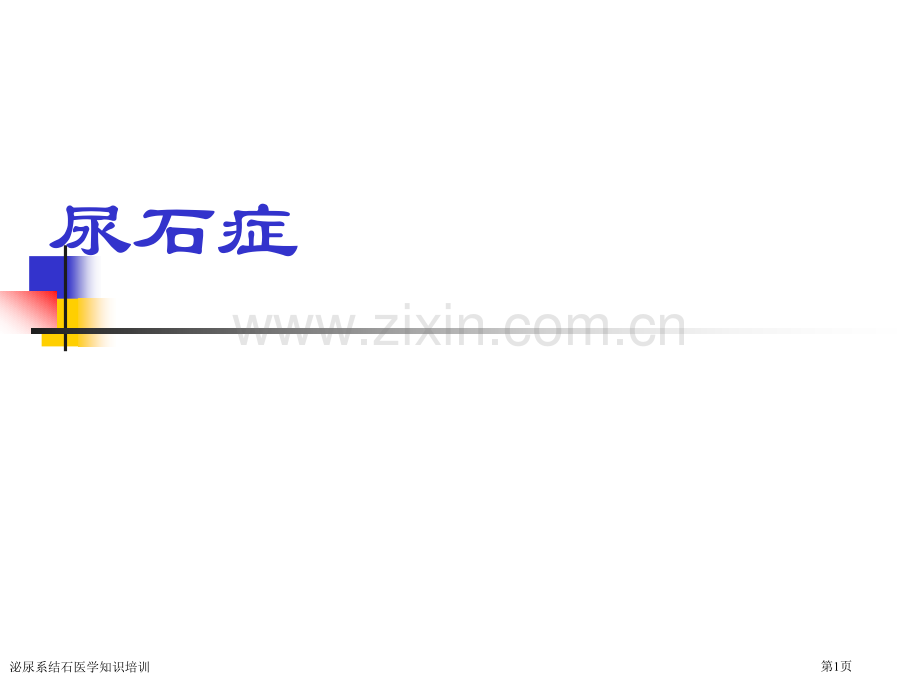 泌尿系结石医学知识培训专家讲座.pptx_第1页