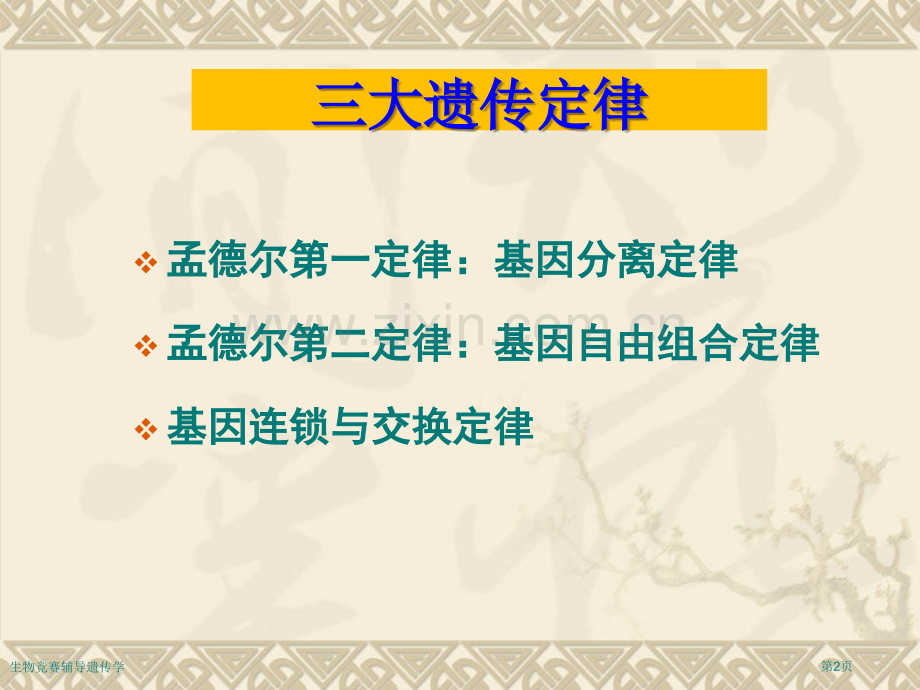 生物竞赛辅导遗传学专家讲座.pptx_第2页