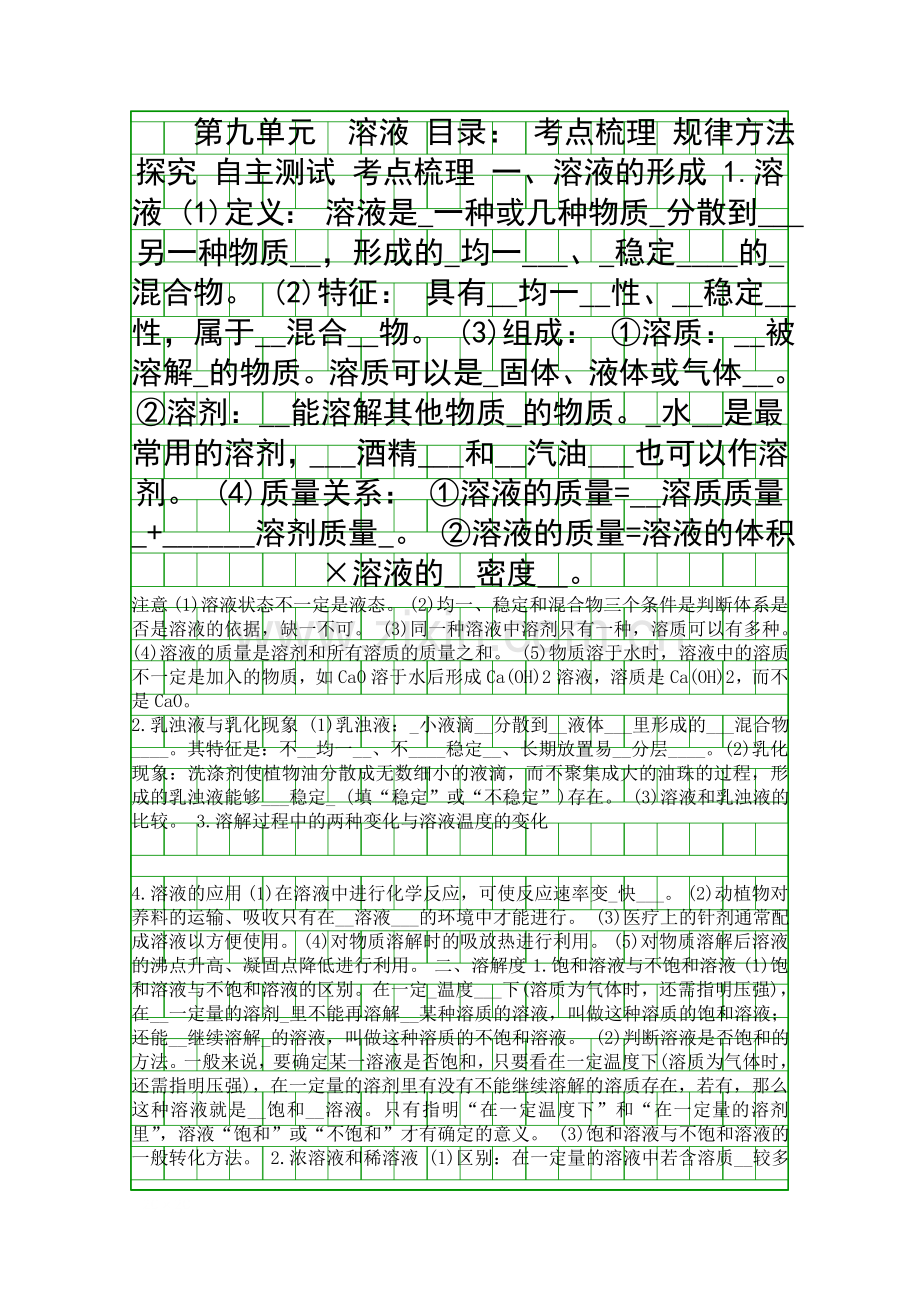 2019中考化学一轮复习溶液带解析.docx_第1页