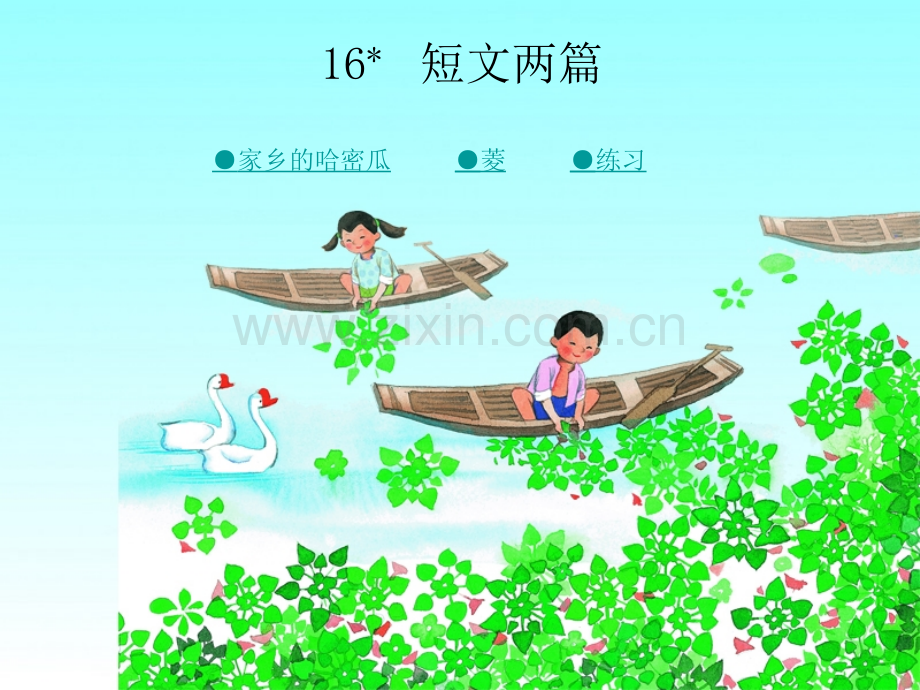 016短文两篇家乡的哈密瓜菱.pptx_第1页