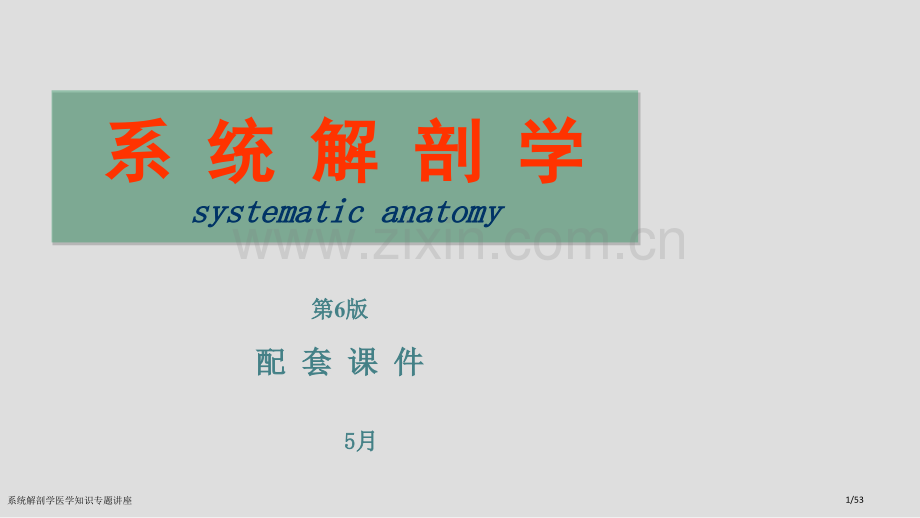 系统解剖学医学知识专题讲座.pptx_第1页