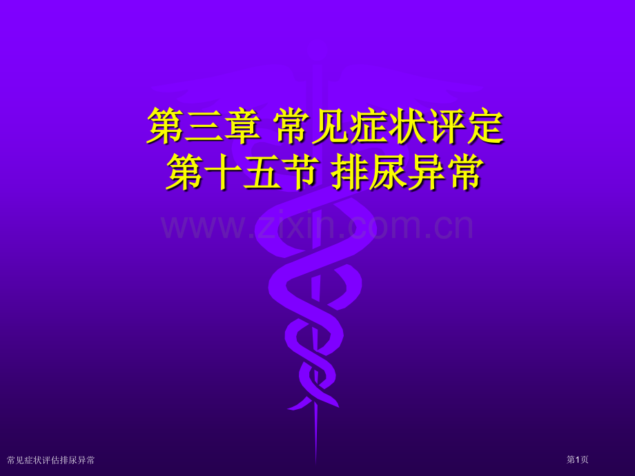 常见症状评估排尿异常专家讲座.pptx_第1页