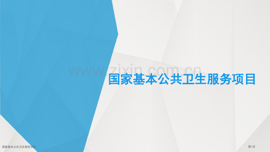 国家基本公共卫生服务项目.pptx_第1页