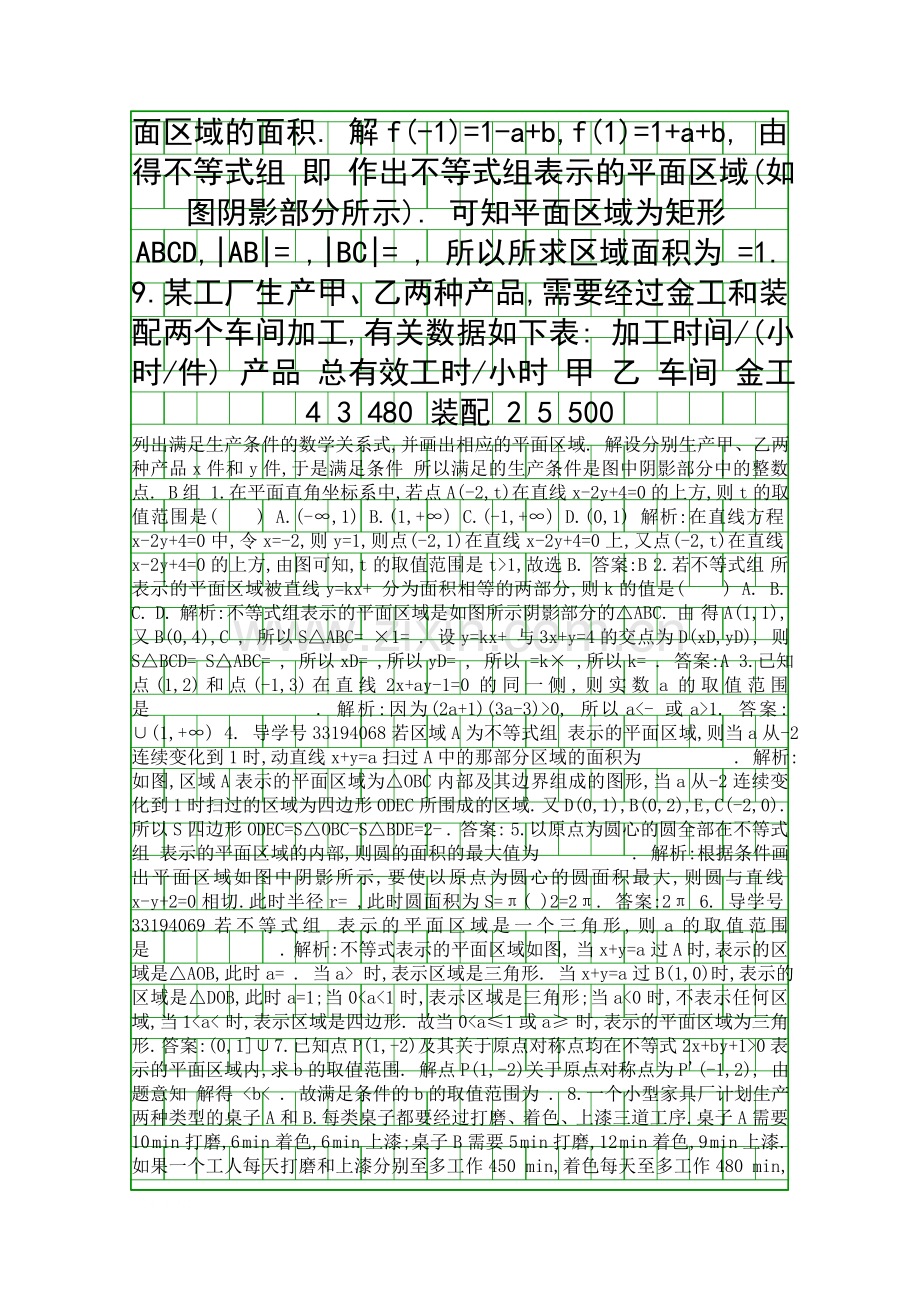 2017必修5数学34简单线性规划习题精选北师大带答案.docx_第2页