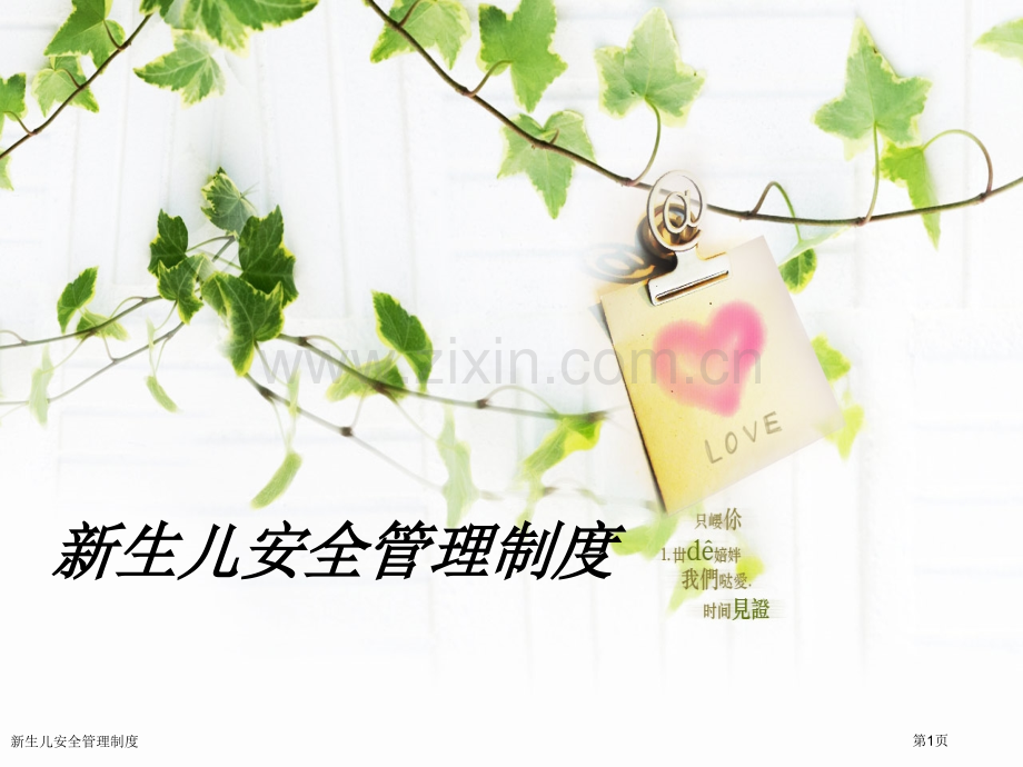 新生儿安全管理制度.pptx_第1页