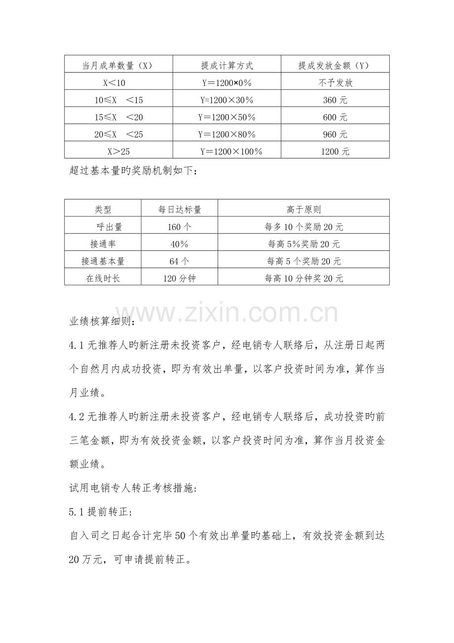 电销人员薪资绩效考核制度试用版.docx_第2页