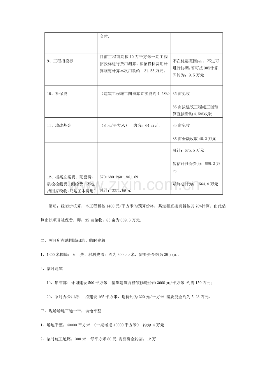 项目工程前期开发建设相关费用说明模板.doc_第2页