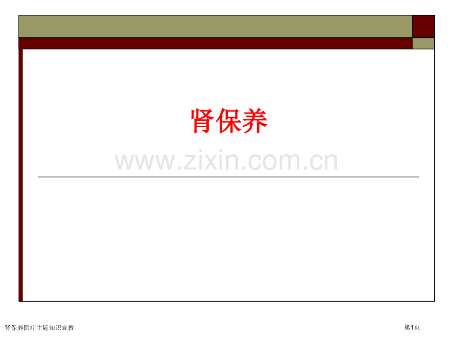 肾保养医疗主题知识宣教.pptx_第1页