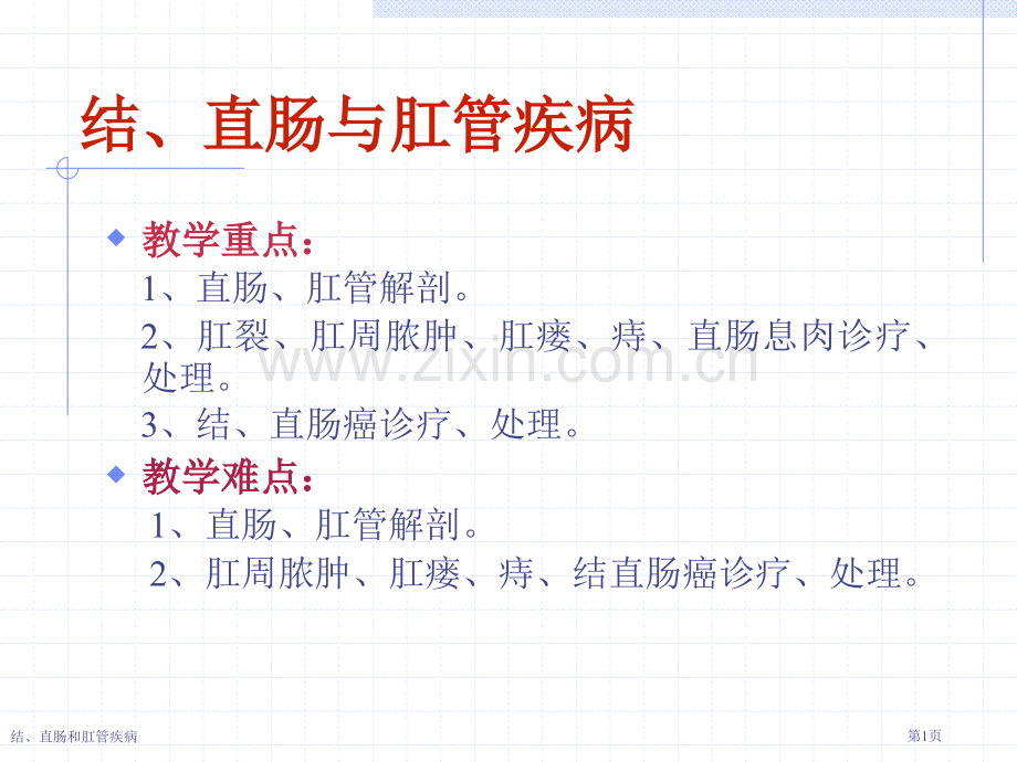 结、直肠和肛管疾病专家讲座.pptx_第1页