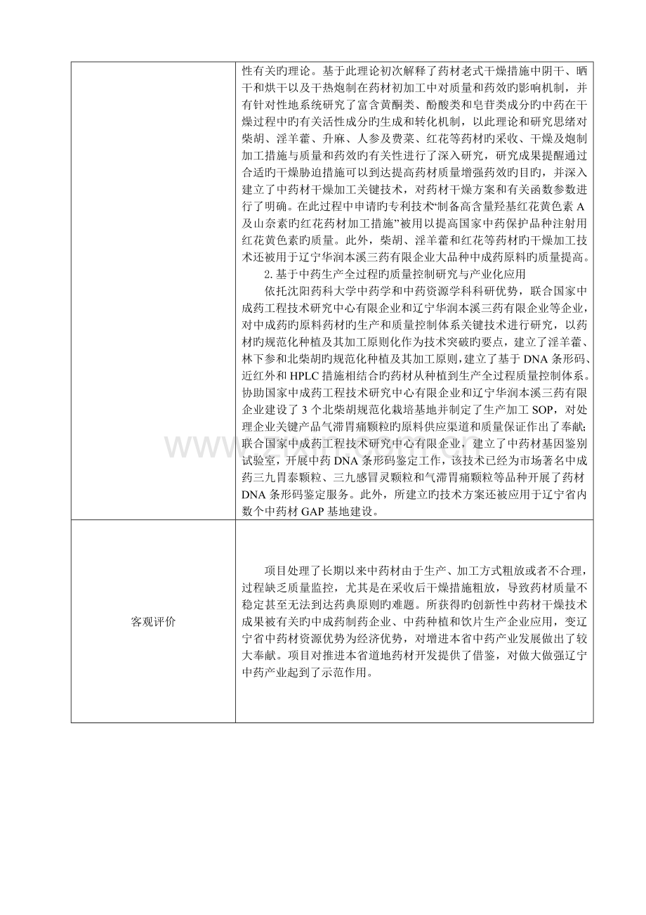 沈阳药科大学拟提名的科技奖励项目华润三九.doc_第2页