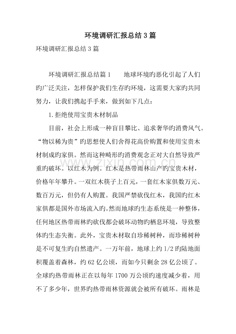 环境调研报告总结篇.doc_第1页