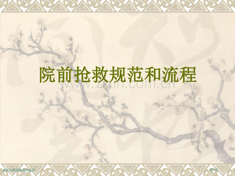 院前急救的规范和流程专家讲座.pptx_第1页