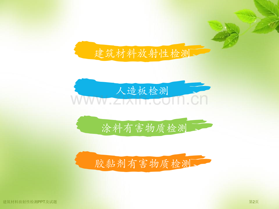 建筑材料放射性检测PPT及试题专家讲座.pptx_第2页