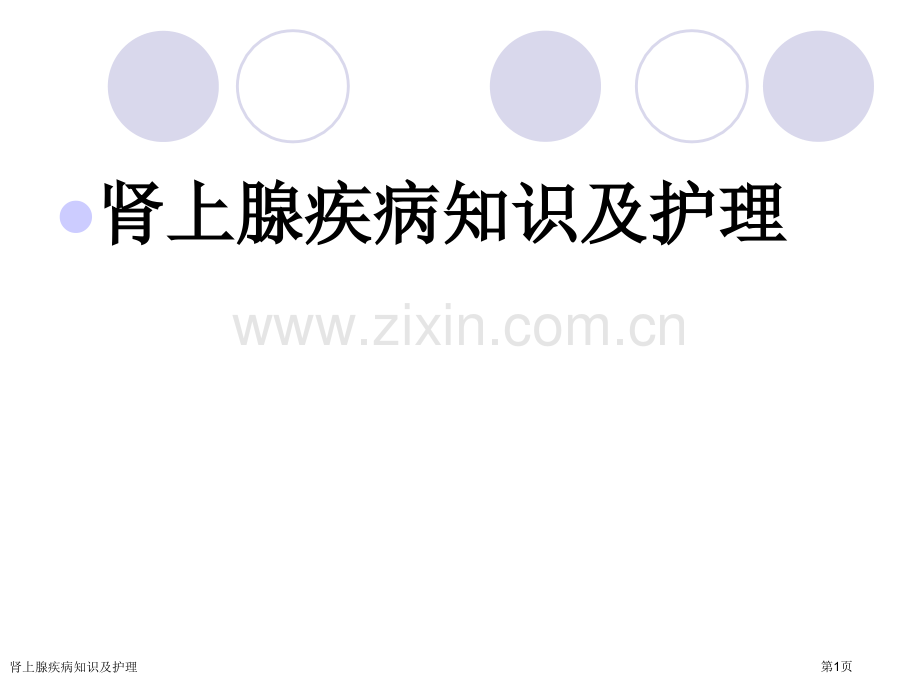 肾上腺疾病知识及护理专家讲座.pptx_第1页