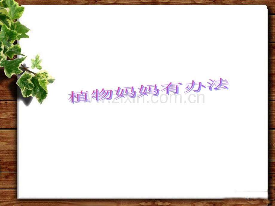 植物妈妈有办法107-387市名师优质课赛课一等奖市公开课获奖课件.pptx_第1页