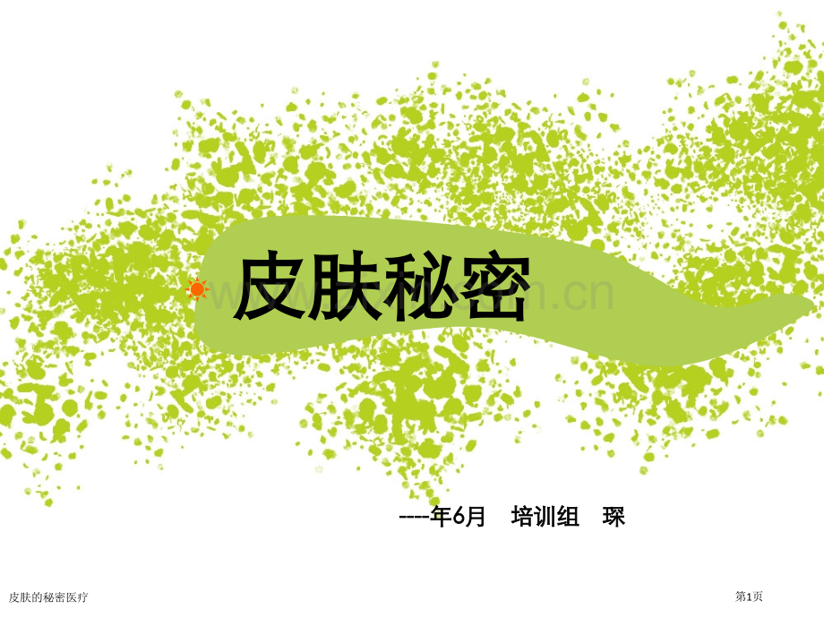 皮肤的秘密医疗.pptx_第1页