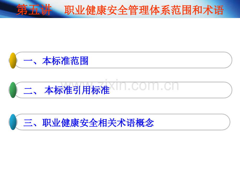 职业健康安全管理体系范围和术语专家讲座.pptx_第1页