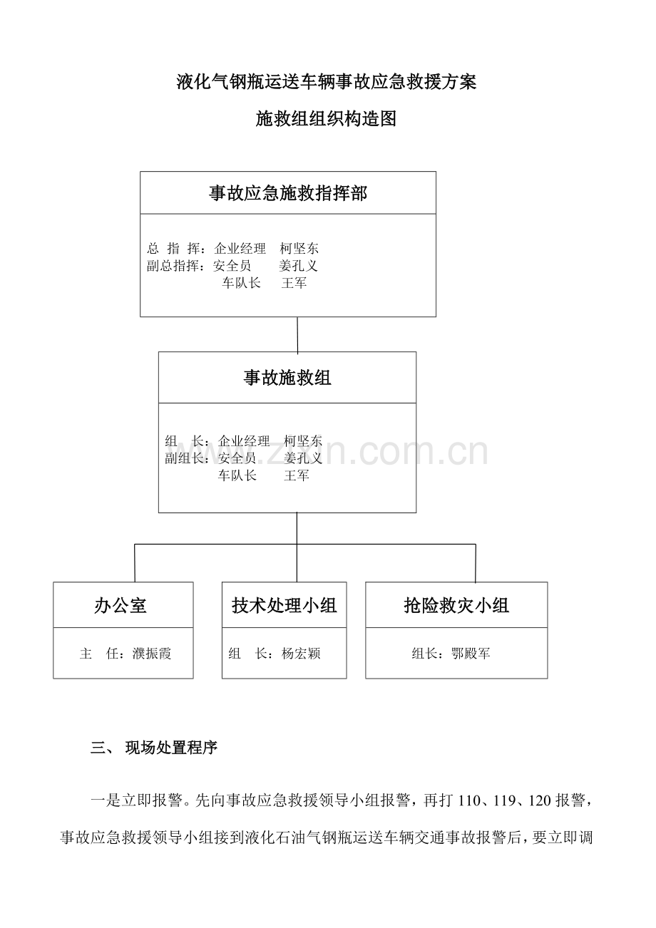 液化气钢瓶道路运输车辆事故应急救援预案.doc_第2页