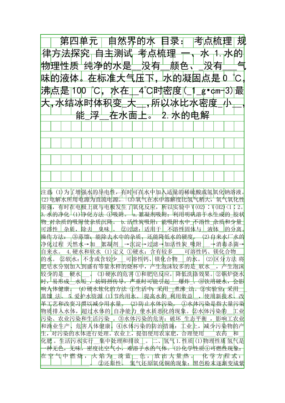 2019中考化学一轮复习自然界的水有解析.docx_第1页