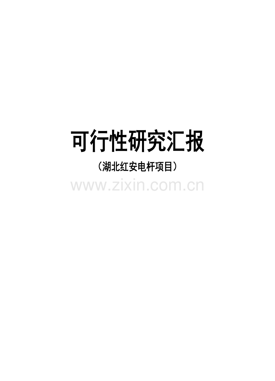 湖北红安电杆项目可行性报告.doc_第1页