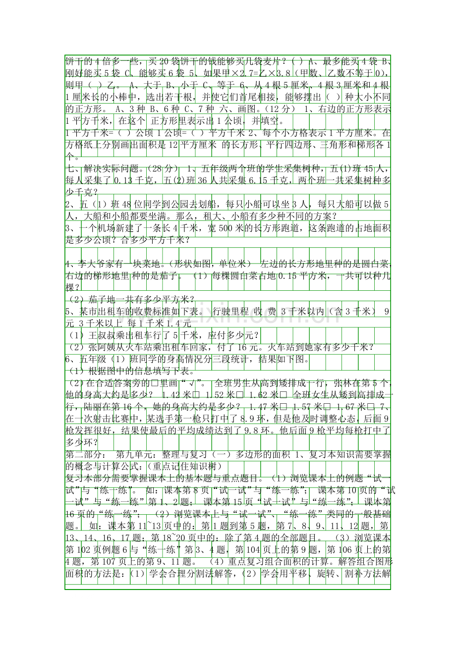 201501五年级数学上册期末考试卷苏教版.docx_第2页