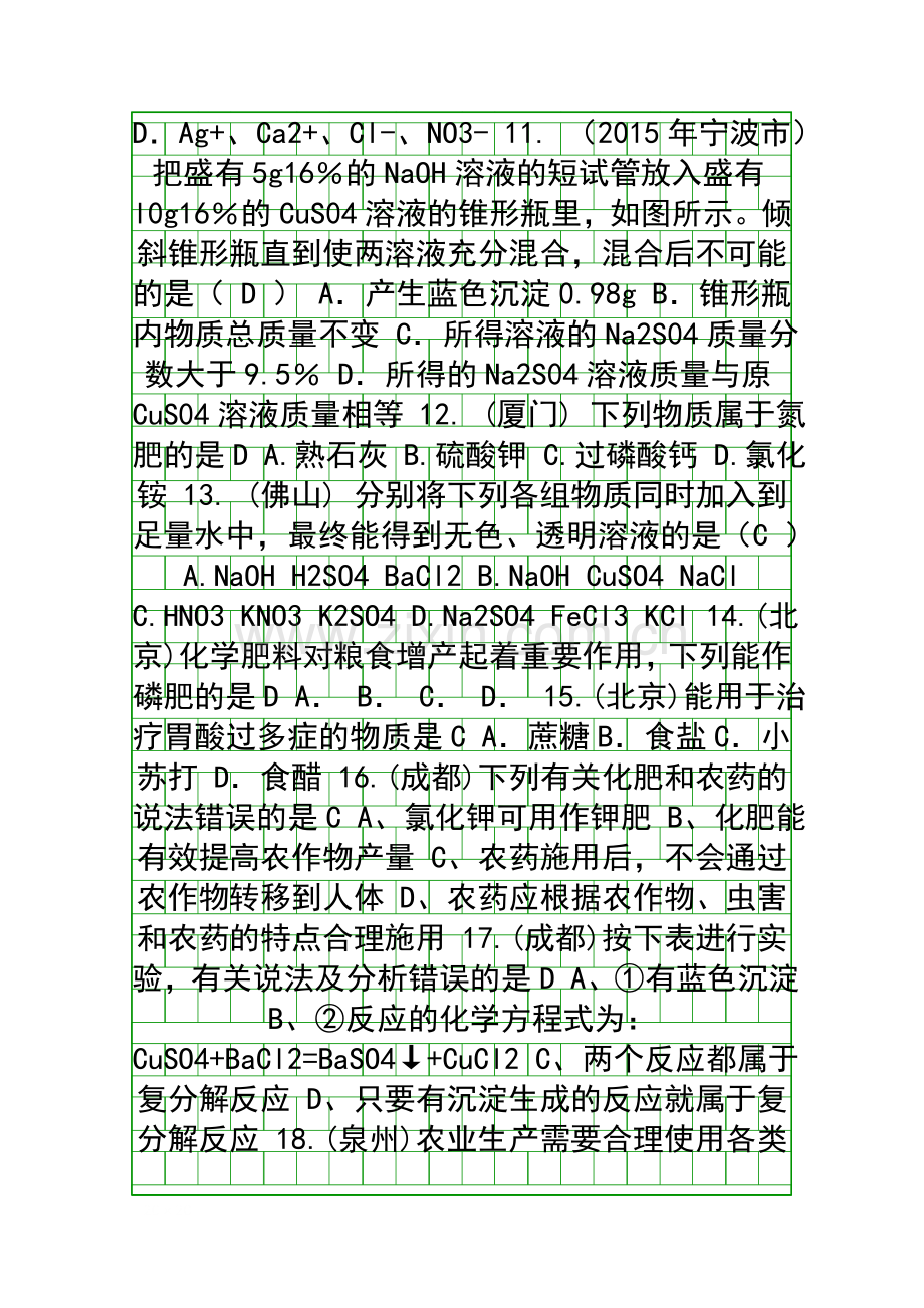 2015中考化学试题盐和化肥分类汇编.docx_第2页