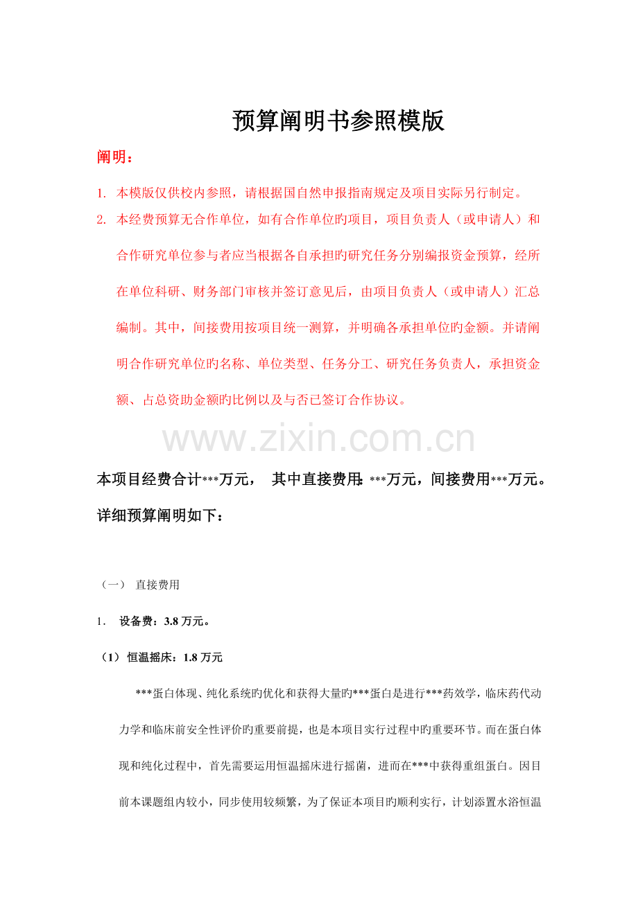 预算说明书参考案例中大.doc_第1页